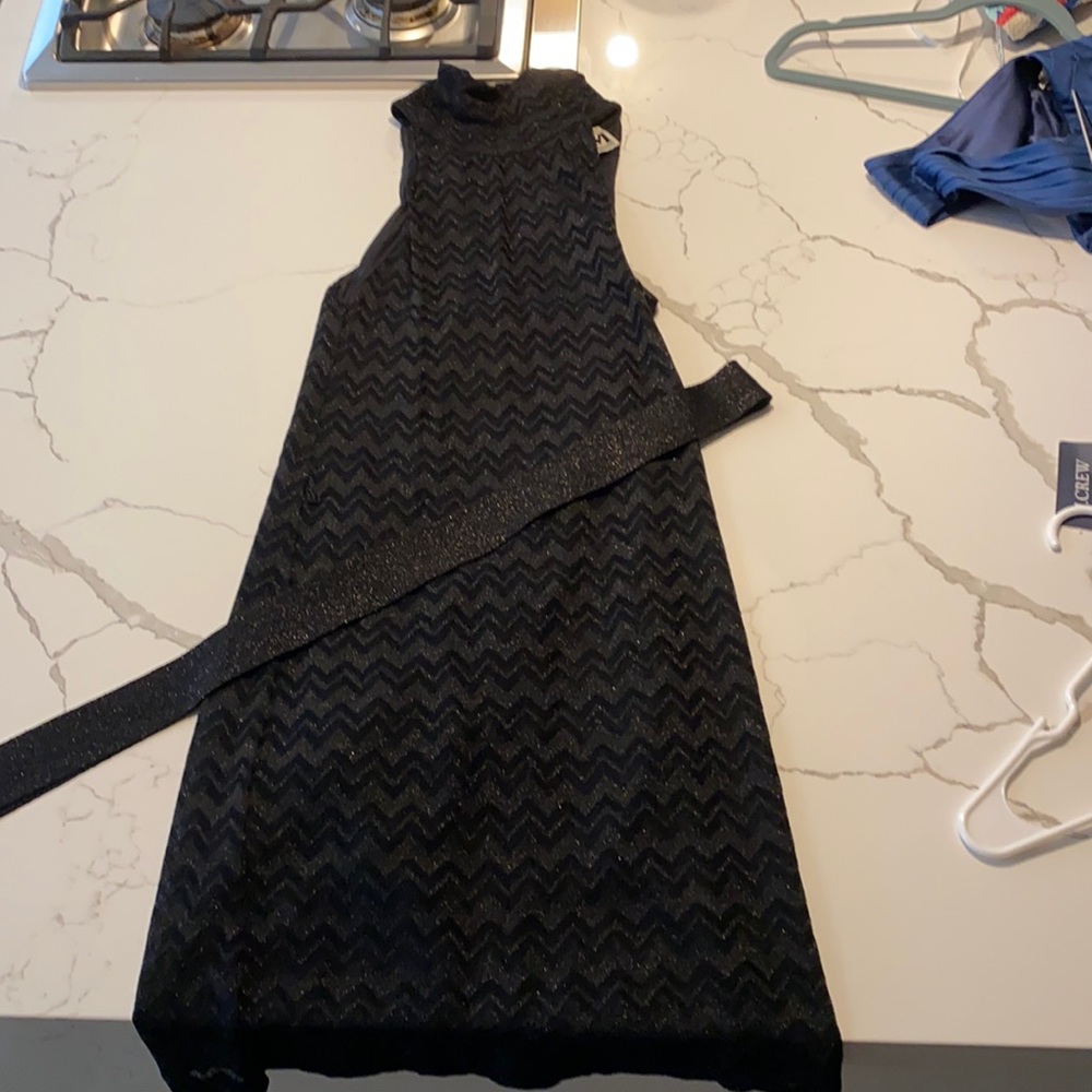 Missoni black knit dress.  Halter top